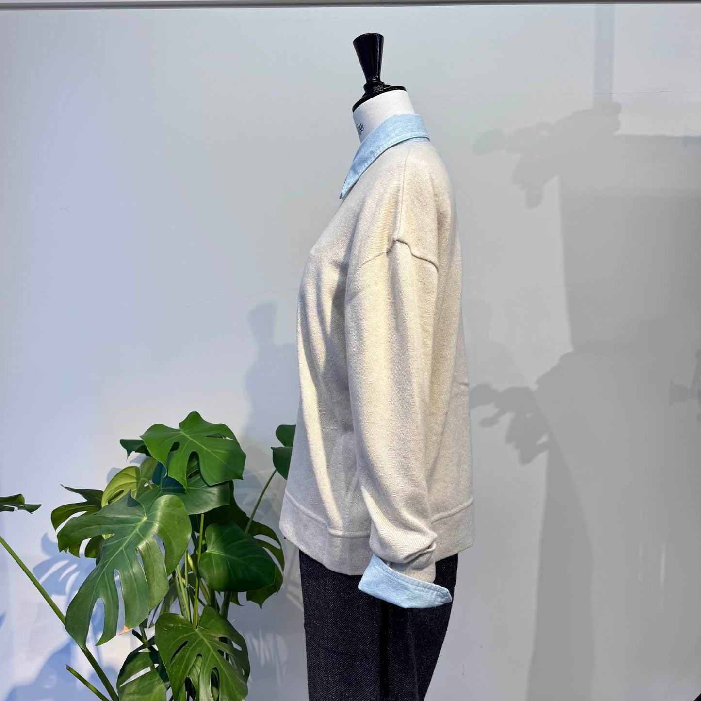 【MORE30%OFF!!】CASHMERE BIAS CREW NECK
