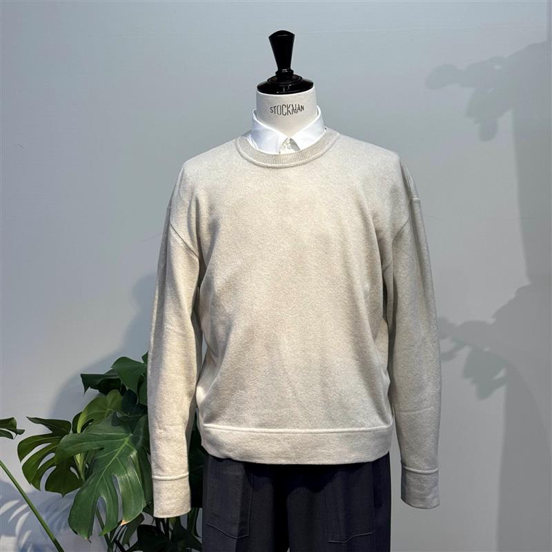 【MORE30%OFF!!】CASHMERE BIAS CREW NECK