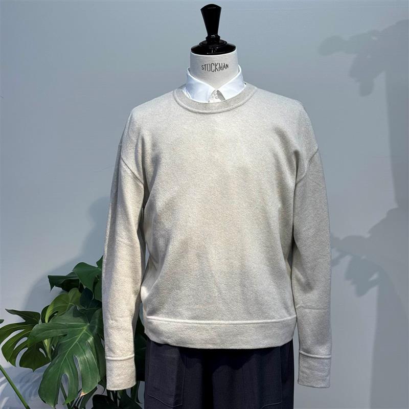 【MORE30%OFF!!】CASHMERE BIAS CREW NECK