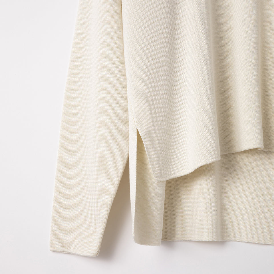 WASHABLE SILK KNIT V-NECK PULL OVER