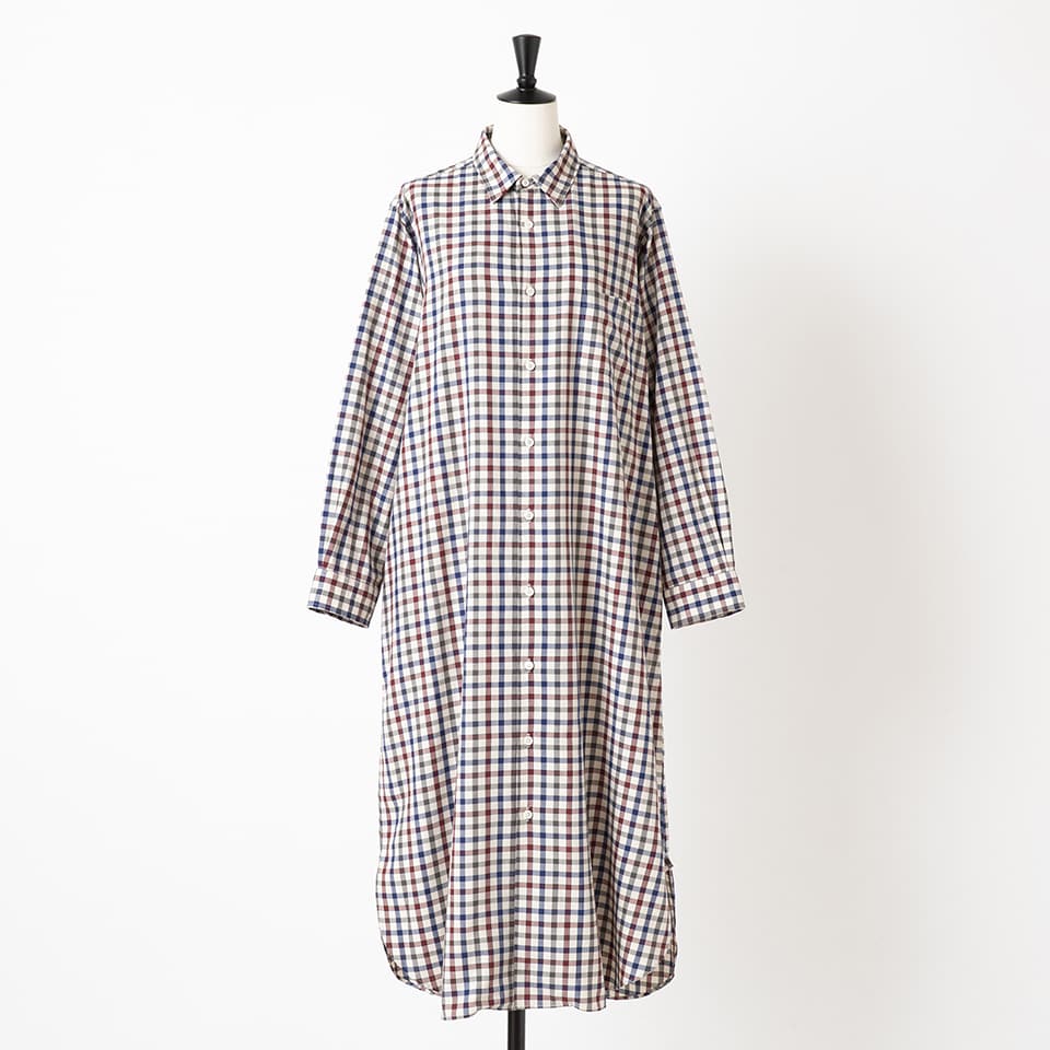 CHECK NIGHT SHIRT