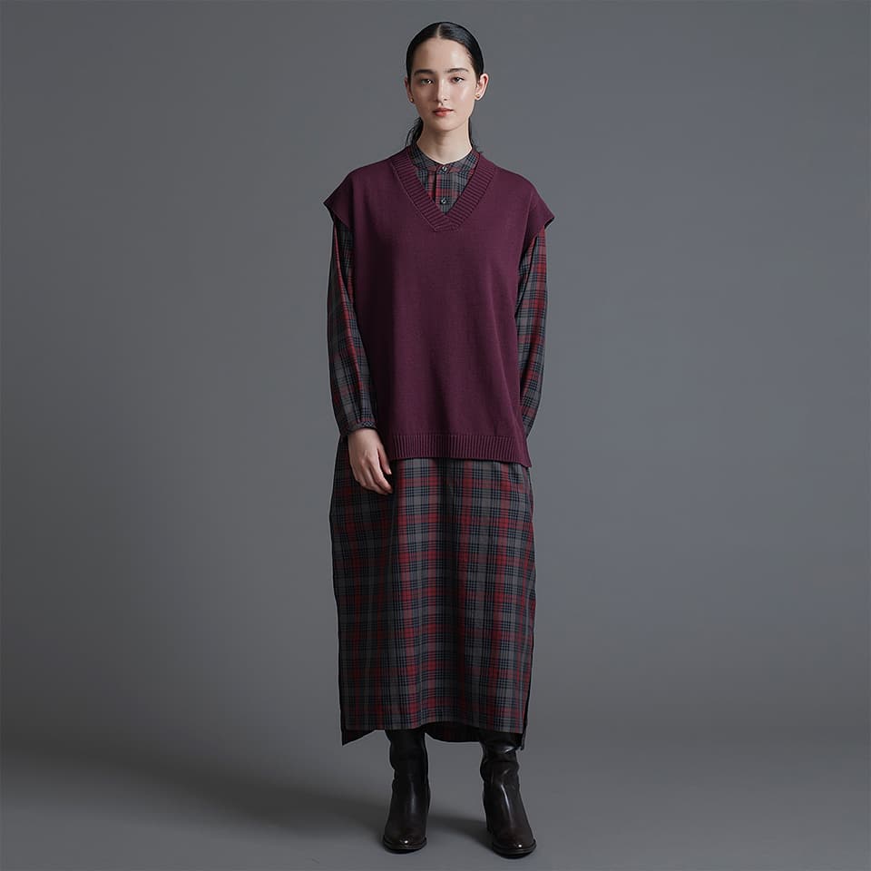 BAND COLLAR ONE-PIECE