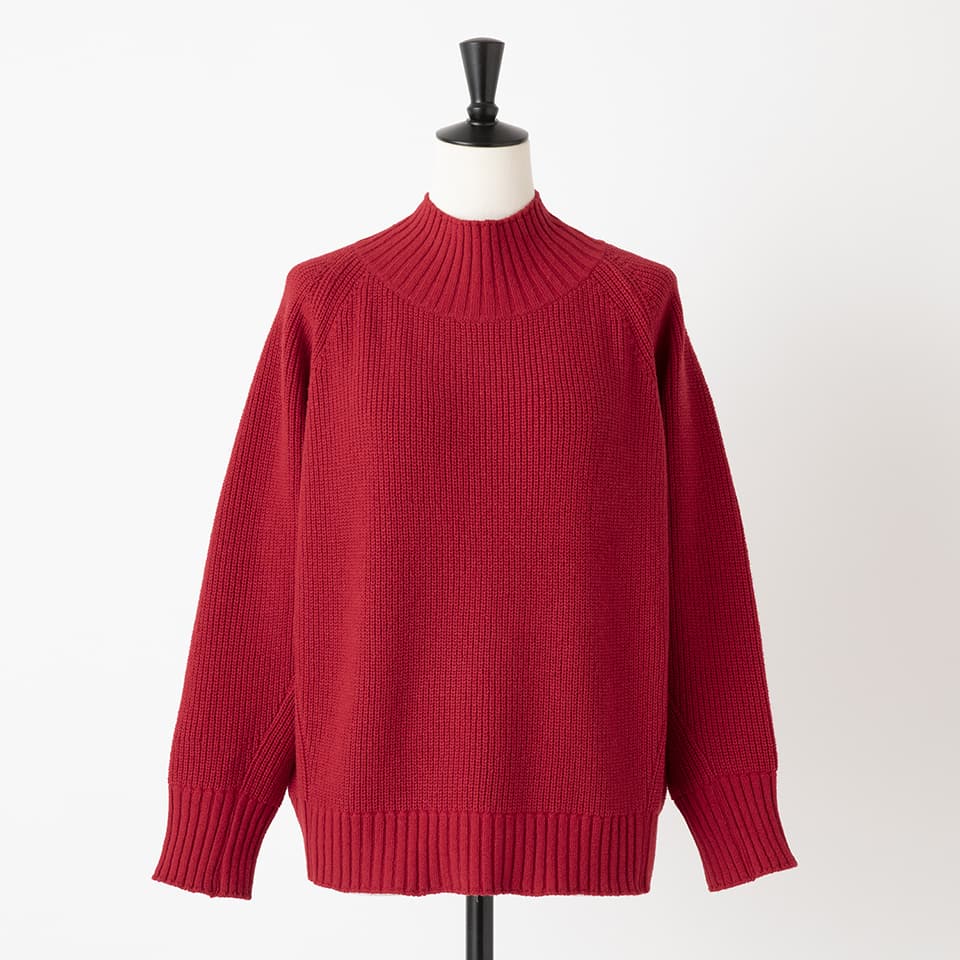 【MORE50%OFF!!】WOOL MOCK NECK KNIT