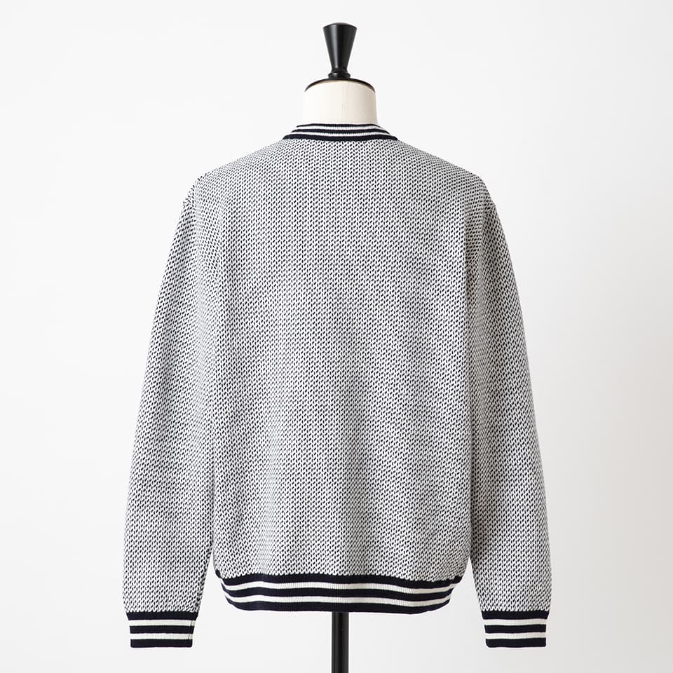【MORE30%OFF!!】WOOL BIRDS EYE CREW NECK KNIT