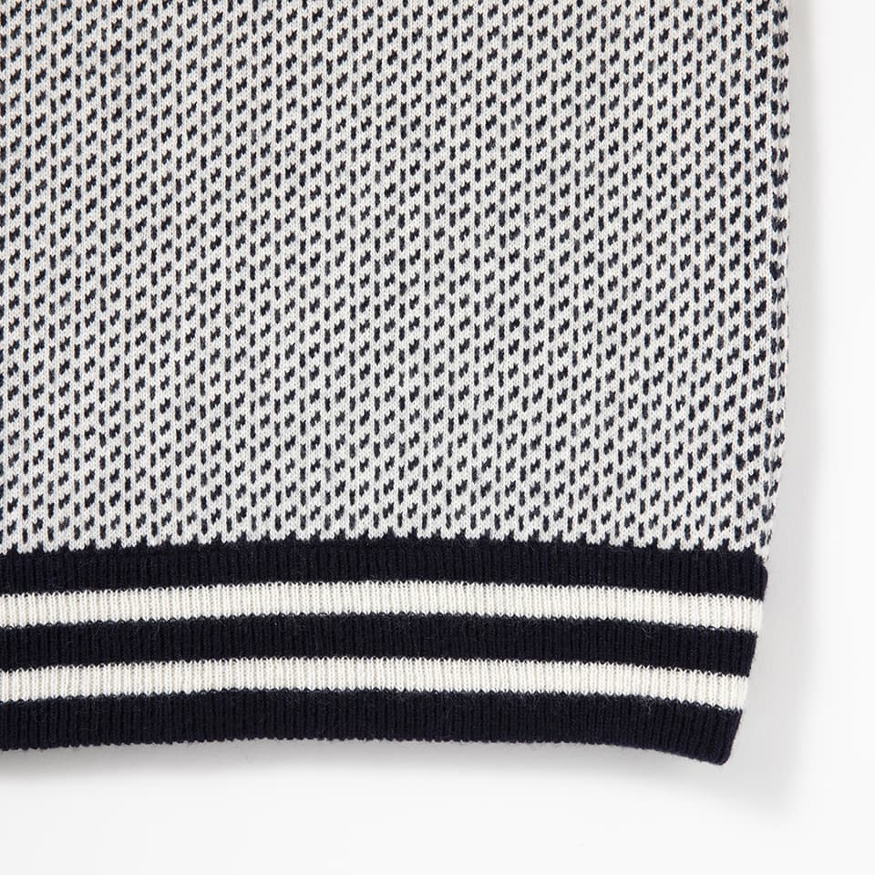【MORE30%OFF!!】WOOL BIRDS EYE CREW NECK KNIT