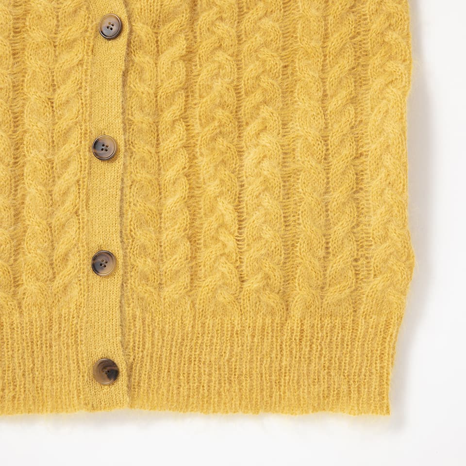 【MORE30%OFF!!】CABLE MOHAIR V-NECK CARDIGAN