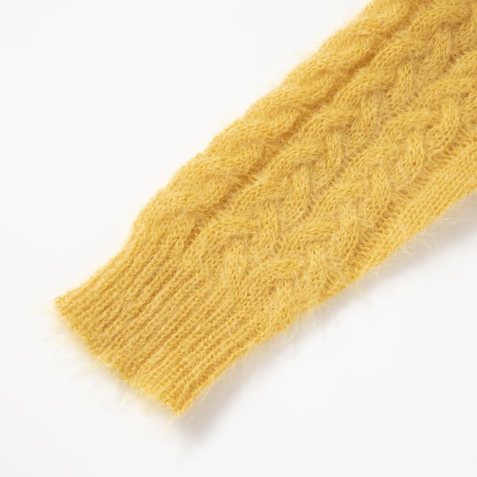 【MORE30%OFF!!】CABLE MOHAIR V-NECK CARDIGAN