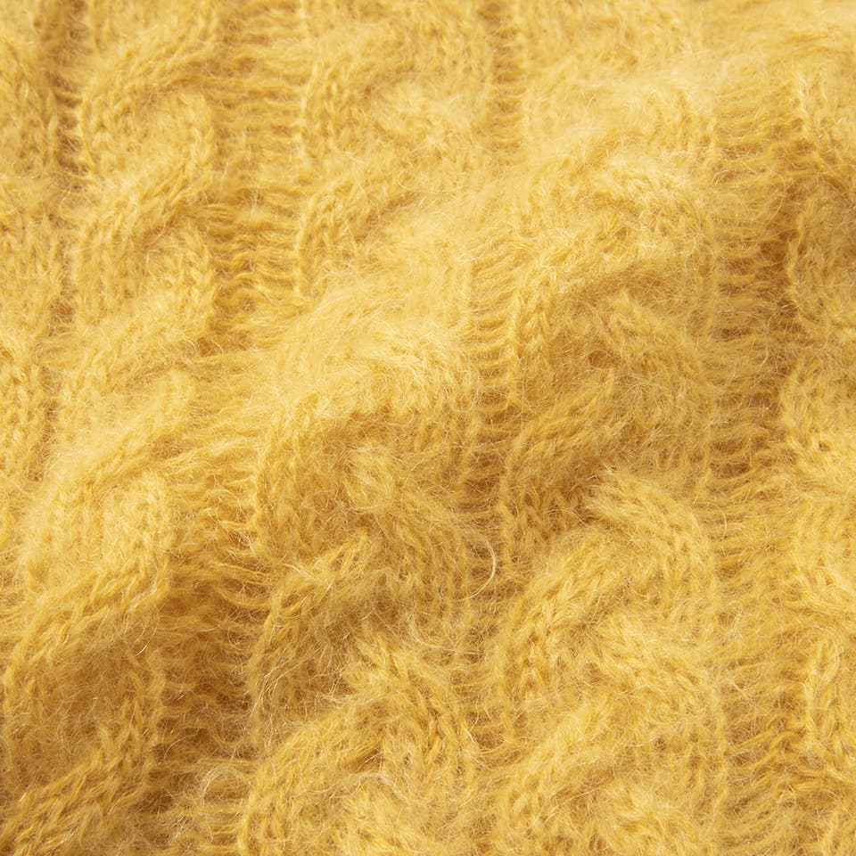【MORE30%OFF!!】CABLE MOHAIR V-NECK CARDIGAN