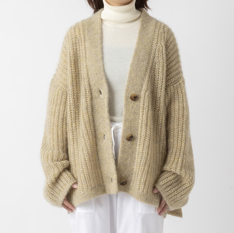 【MORE50%OFF!!】MOHAIR V-NECK CARDIGAN