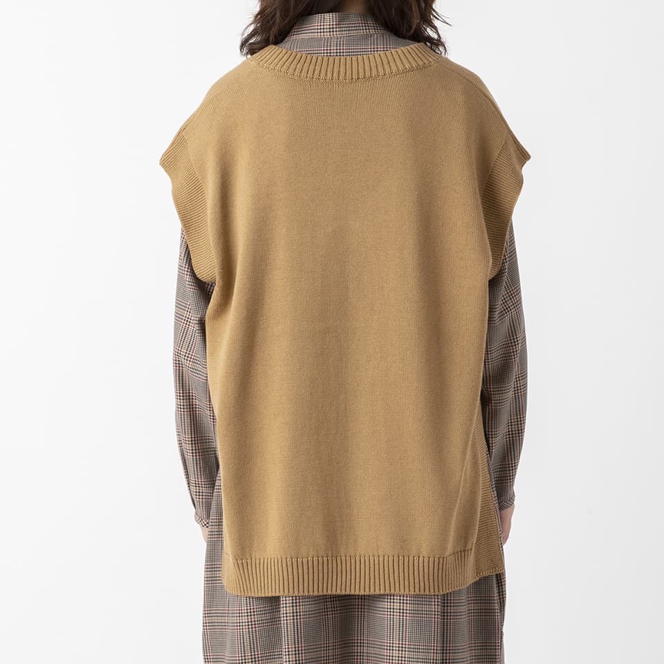 【MORE30%OFF!!】WOOL V-NECK KNIT VEST