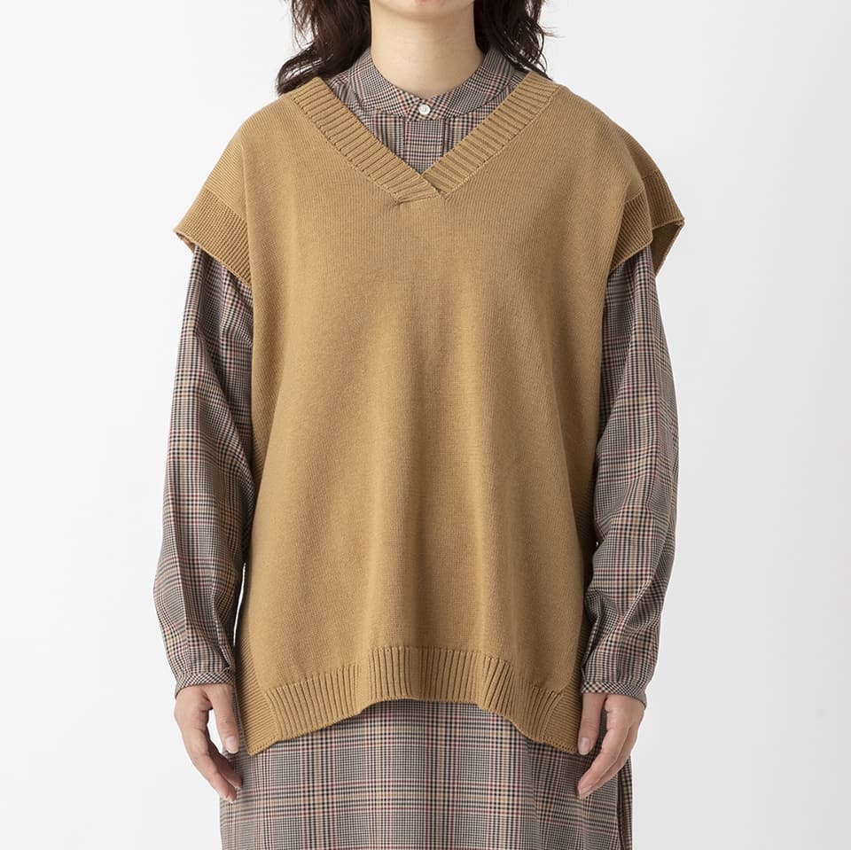 【MORE30%OFF!!】WOOL V-NECK KNIT VEST