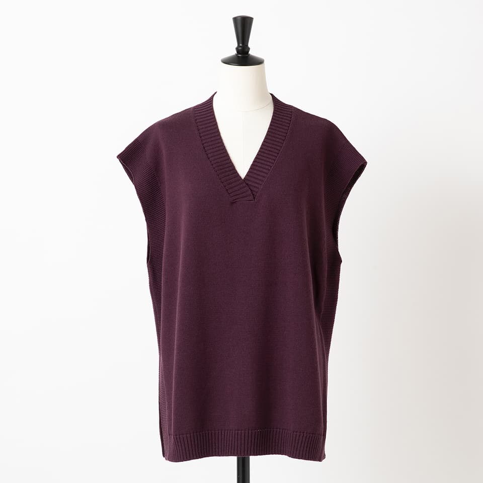 【MORE30%OFF!!】WOOL V-NECK KNIT VEST