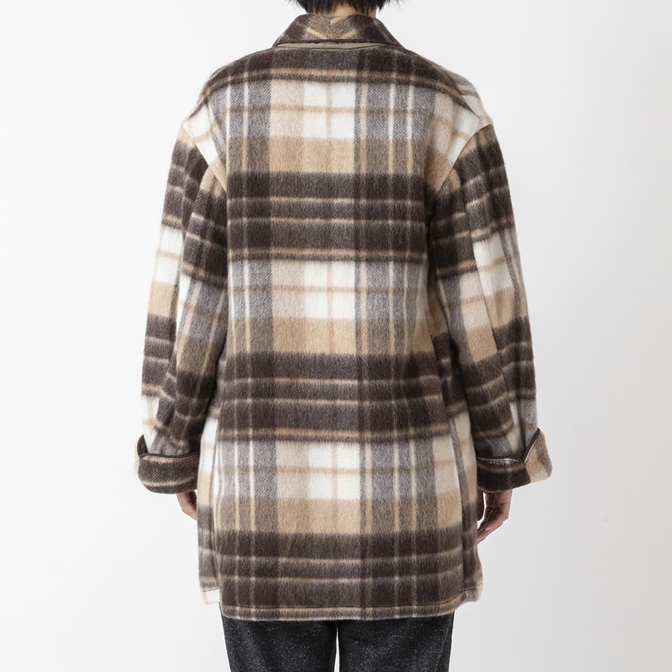 SHAWL COLLAR SHAGGY GOWN