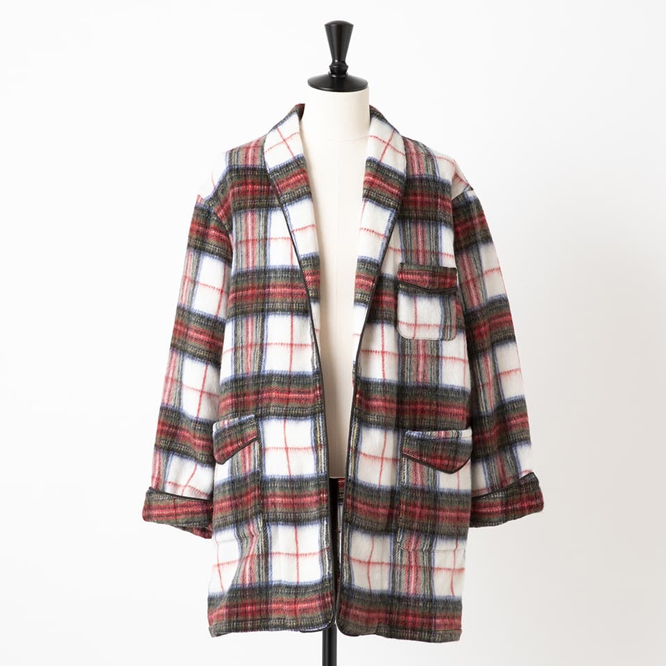 SHAWL COLLAR SHAGGY GOWN