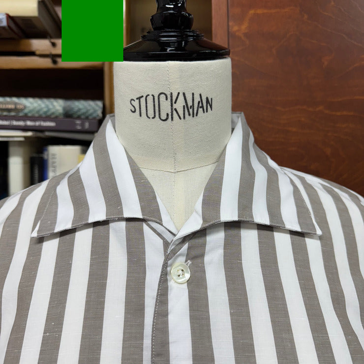 COTTON LINEN STRIPE APERO SHIRT