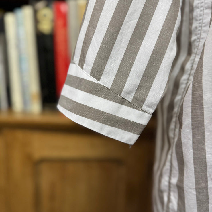 COTTON LINEN STRIPE APERO SHIRT