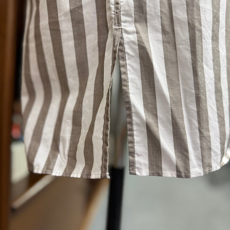 COTTON LINEN STRIPE APERO SHIRT