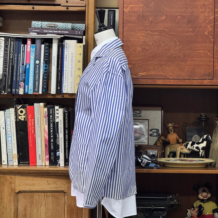 BLUE&WHITE STRIPE SUCK SHIRT