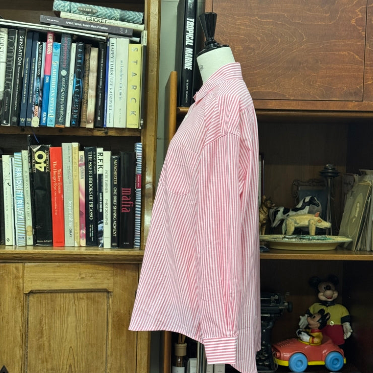 COTTON LINEN STRIPE SHIRT