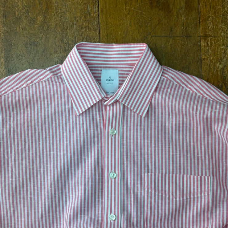 COTTON LINEN STRIPE SHIRT