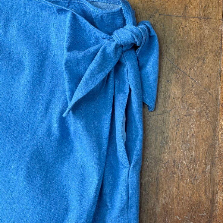 8OZ DENIM WRAP SKIRT