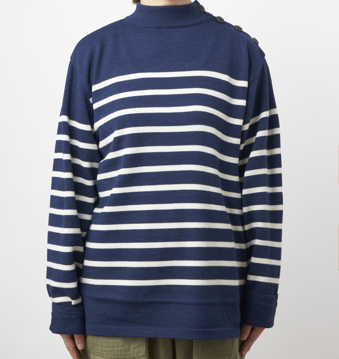 【MORE30%OFF!!】WOOL MARINE BORDER KNIT