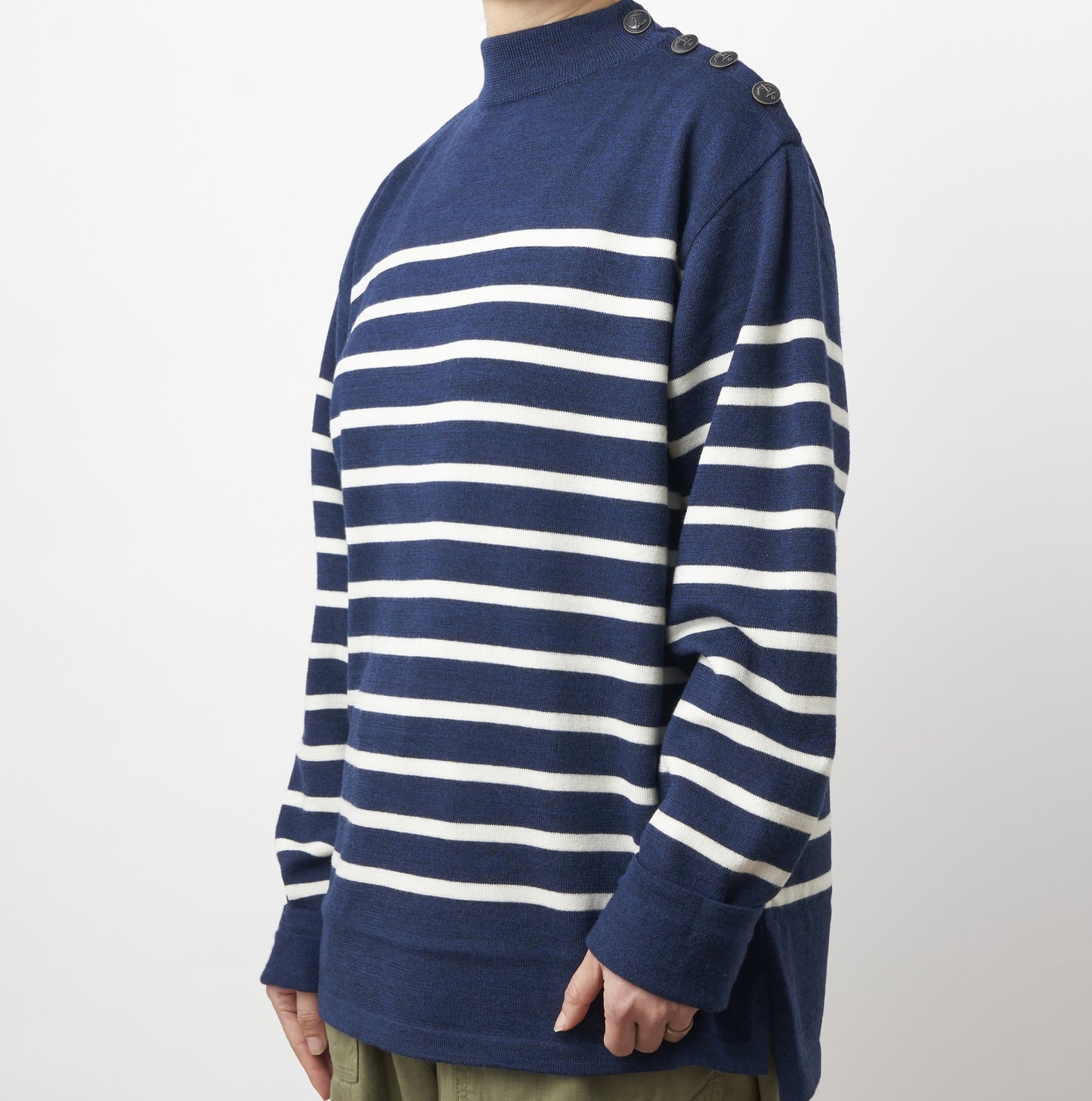 【MORE30%OFF!!】WOOL MARINE BORDER KNIT