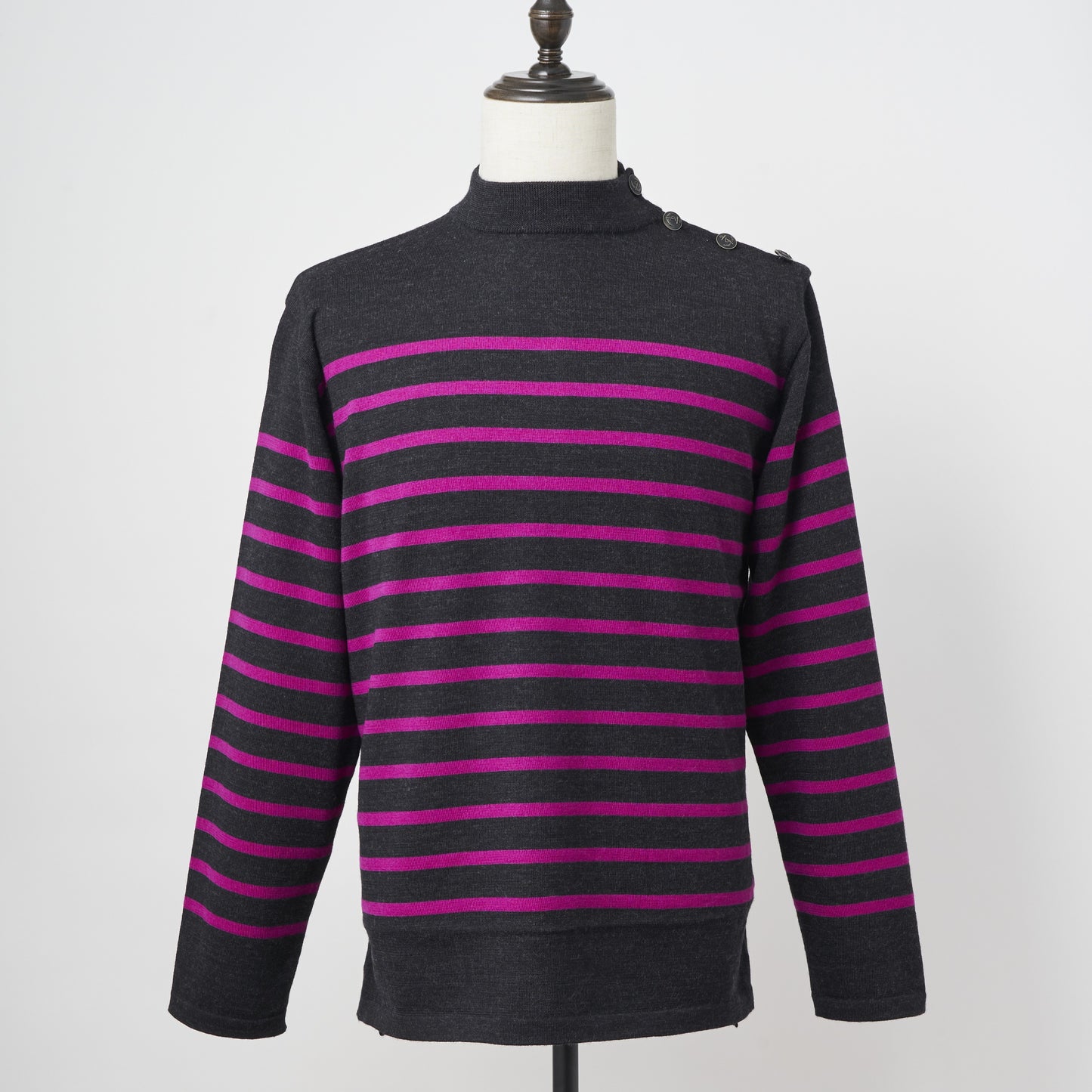 【MORE30%OFF!!】WOOL MARINE BORDER KNIT