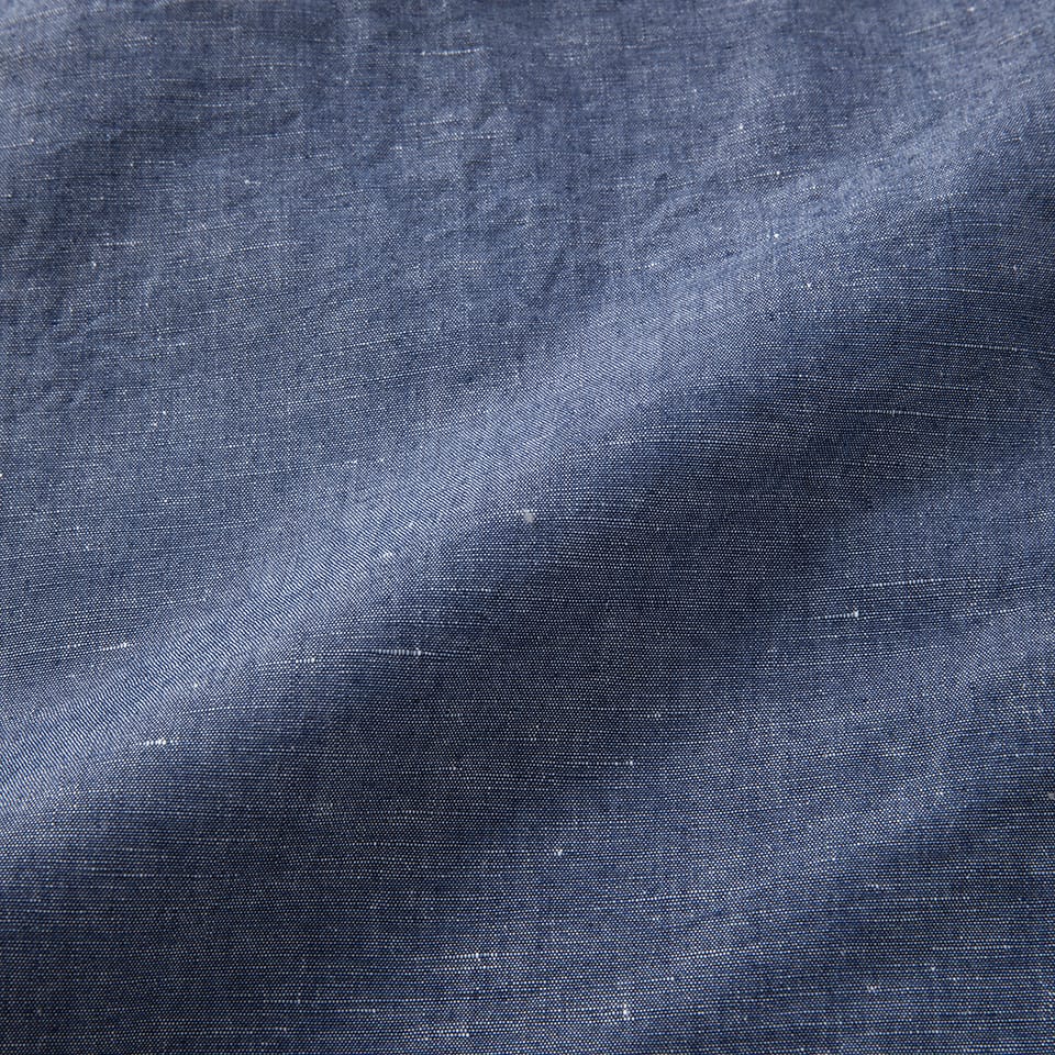 INDIGO BAND COLLAR SHIRT