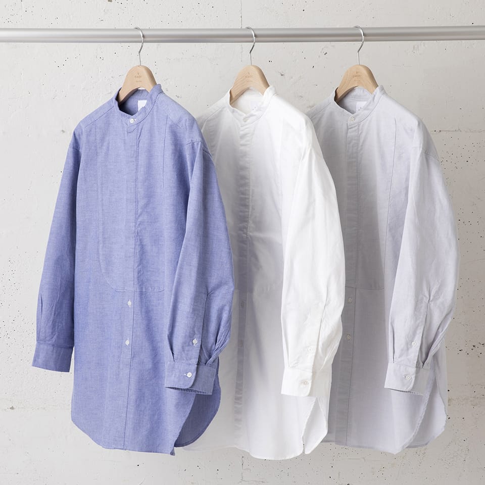 OXFORD BAND COLLAR SHIRT