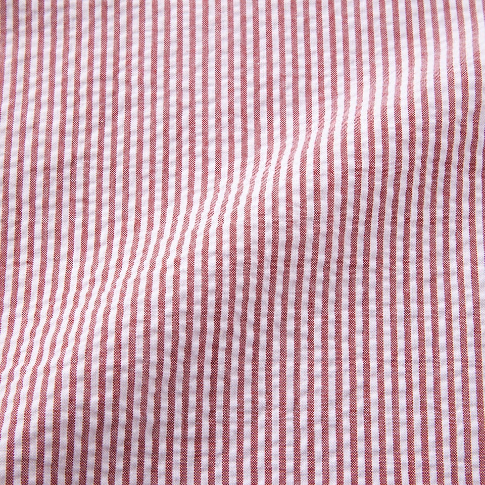 SEER SUCKER BAND COLLAR SHIRT