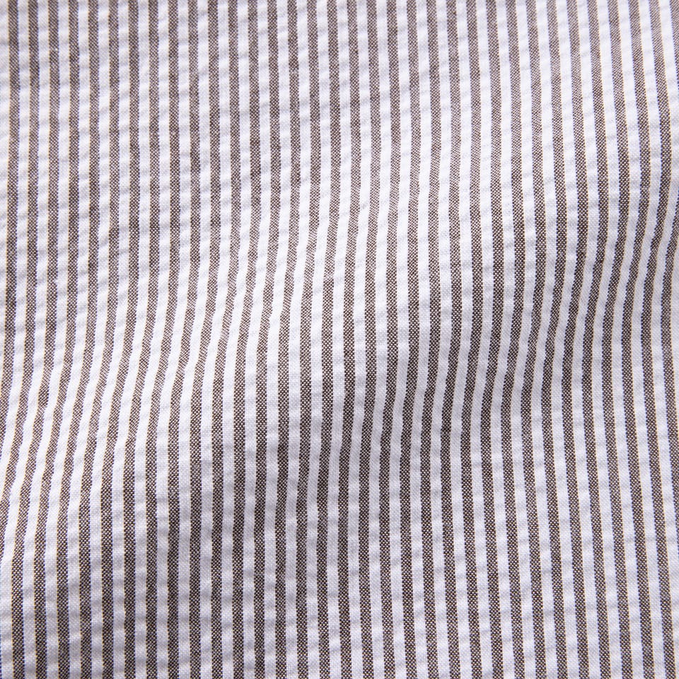 SEER SUCKER BAND COLLAR SHIRT