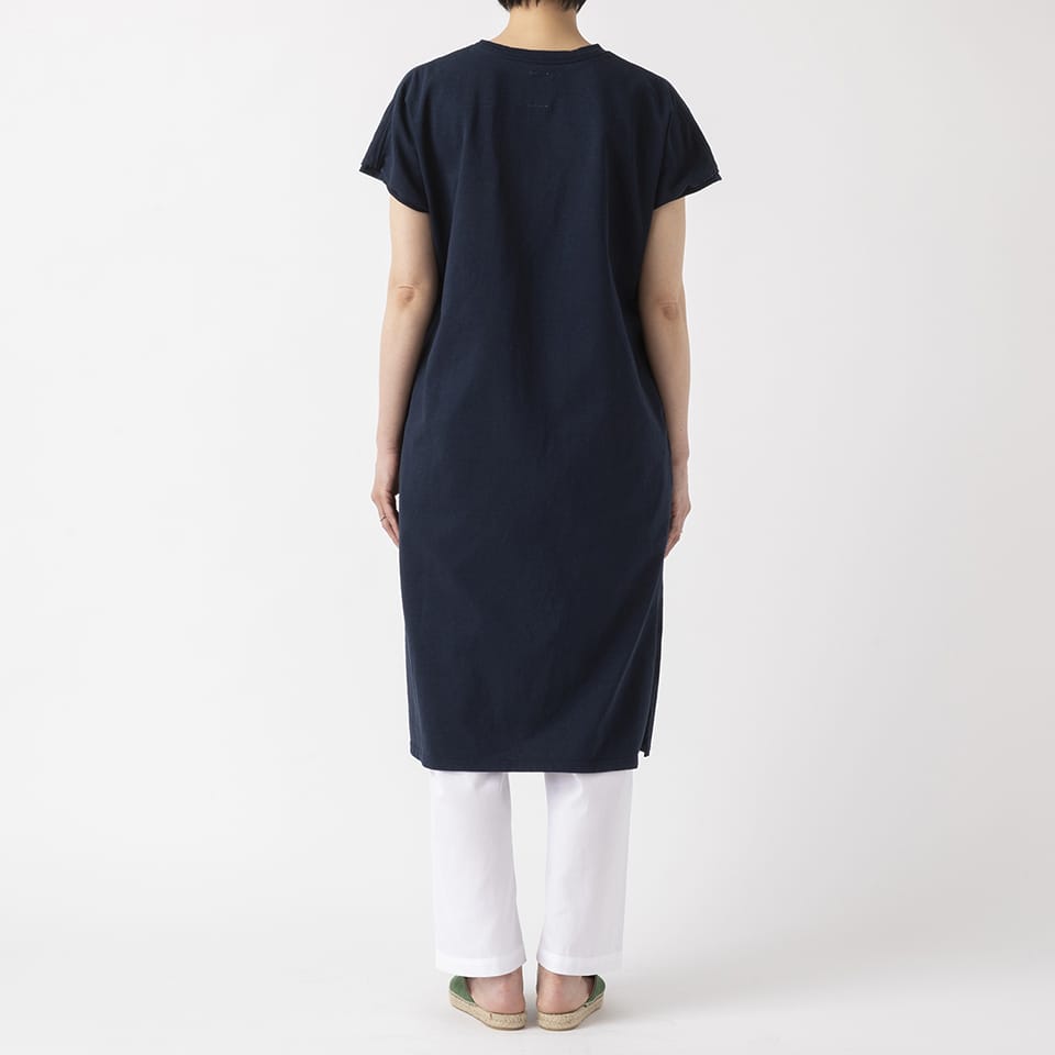 HALF SLEEVE CREW NECK ONE-PIECE