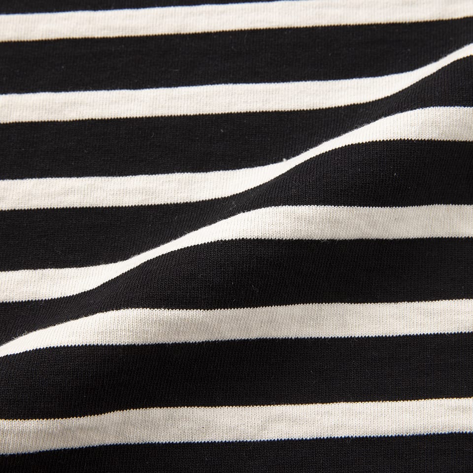 HALF SLEEVE CREW NECK BORDER ONE-PIECE