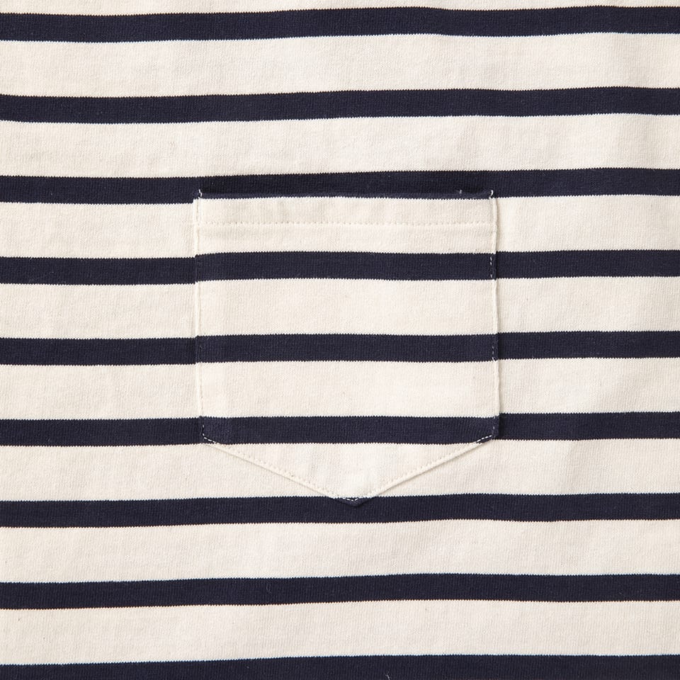 HALF SLEEVE CREW NECK BORDER ONE-PIECE
