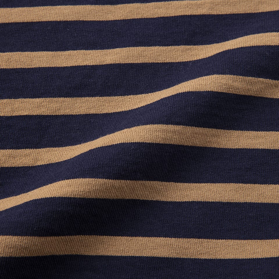 HALF SLEEVE CREW NECK BORDER ONE-PIECE