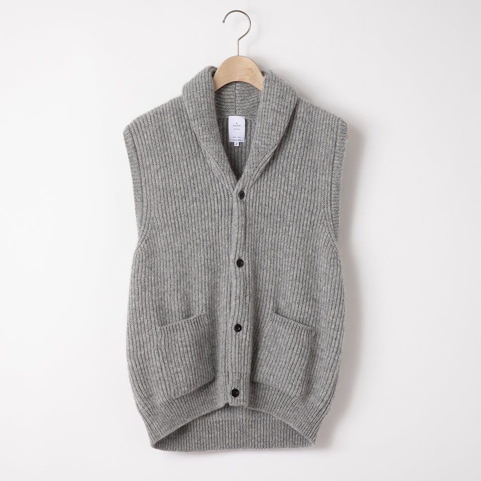 SHAWL COLLAR VEST – ＆ease fairfax