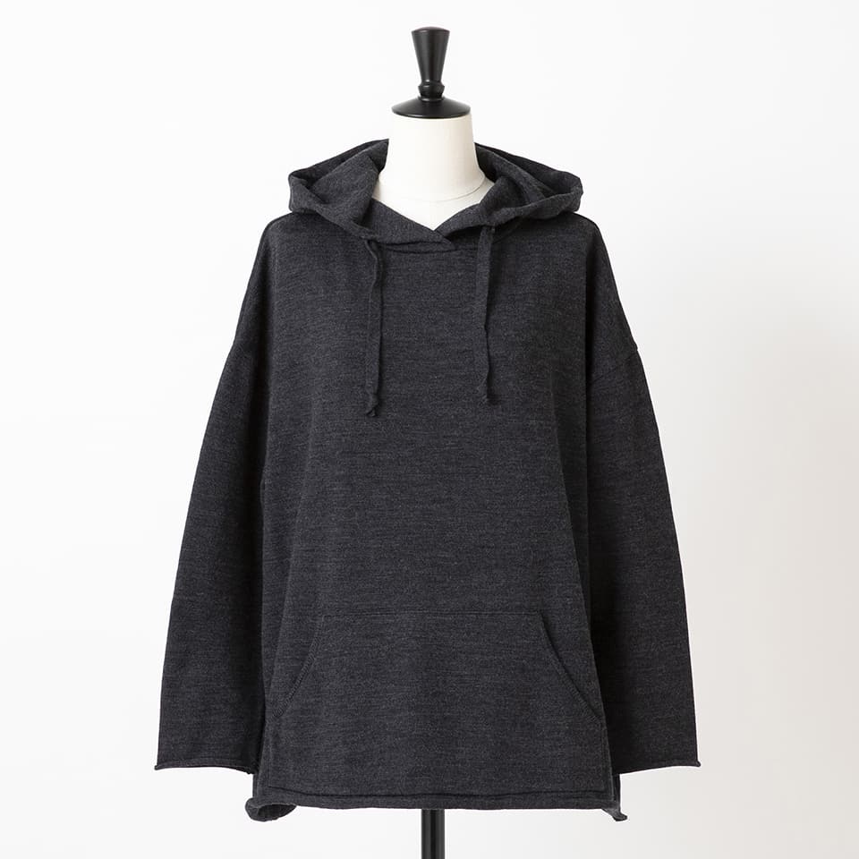 HOODED KNIT PULLOVER