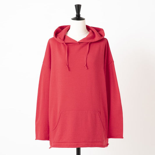 HOODED KNIT PULLOVER