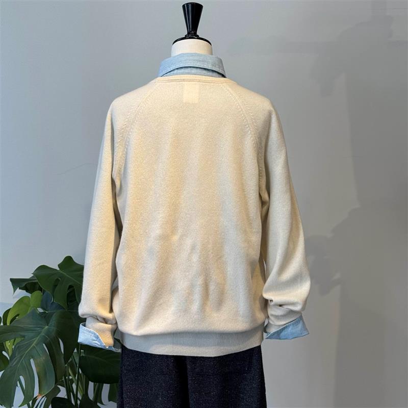 CASHMERE RAGLAN SLEEVE KNIT