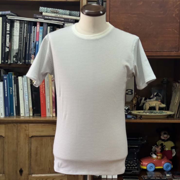 RIBBED BORDER T‐SHIRT FOR MEN's