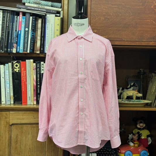 COTTON LINEN STRIPE SHIRT