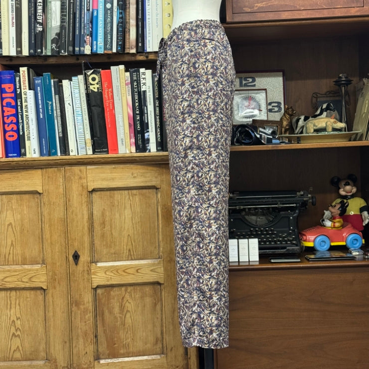 PRINTED SHIRRED PANTS FOR WOMEN's