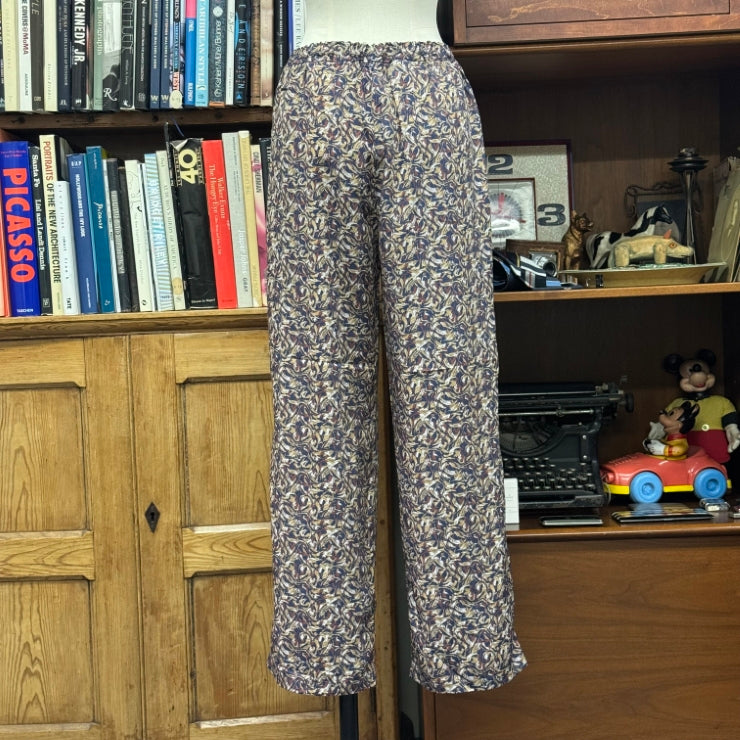 PRINTED SHIRRED PANTS FOR WOMEN's